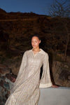 Embroidered Kaftan Dress - Beige