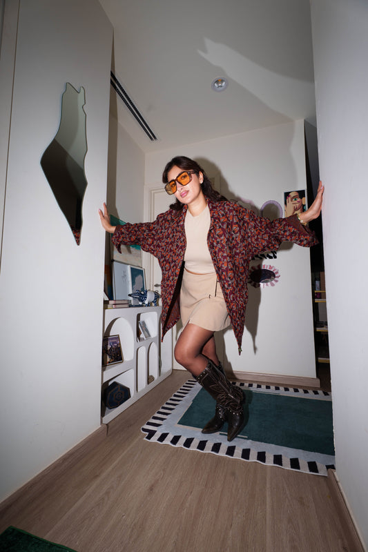 TEDDY BLAZER - BURGENDY