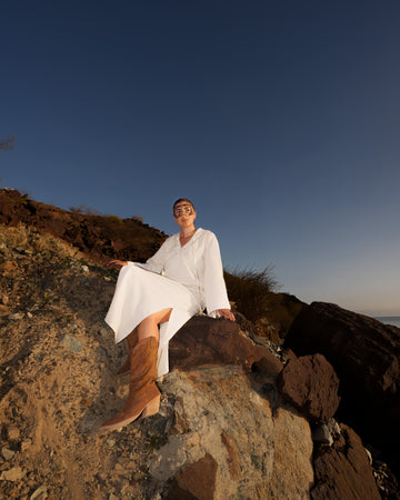 Kaftan Dress with Hood - Beige