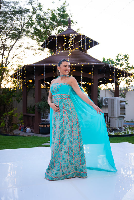 BYSARAD FASHION HOUSE HENNA DRESS