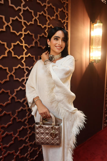 GALA LONG SLEEVE DRESS - WHITE