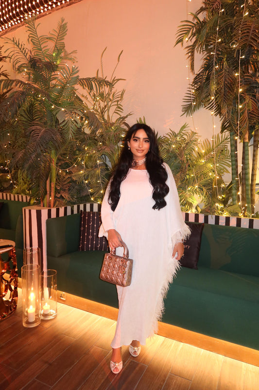 GALA LONG SLEEVE DRESS - WHITE