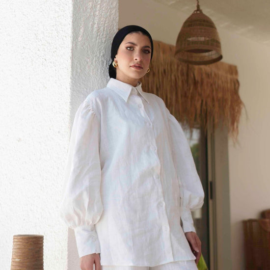 BYSARAD | ABHA PANTS & SHIRT CO-ORD - OFF WHITE