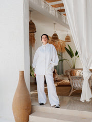 BYSARAD | ABHA PANTS & SHIRT CO-ORD - OFF WHITE