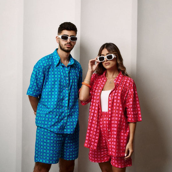 BYSARAD | ANGURIA SHORTS & SHIRT CO-ORD - RED (MUNSELL)