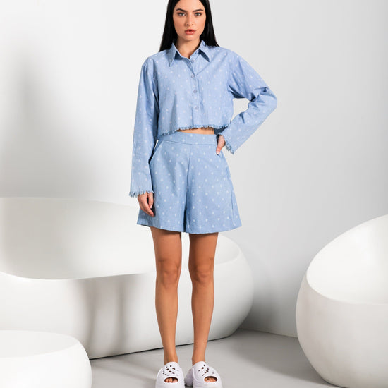 BYSARAD | CAPTAIN'S SHORTS & CROPPED SHIRT CO-ORD