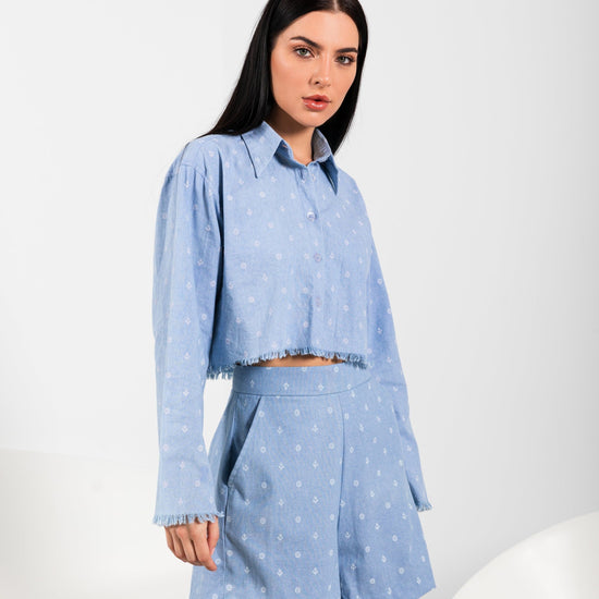 BYSARAD | CAPTAIN'S SHORTS & CROPPED SHIRT CO-ORD