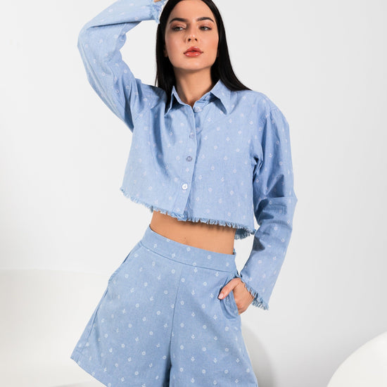 BYSARAD | CAPTAIN'S SHORTS & CROPPED SHIRT CO-ORD