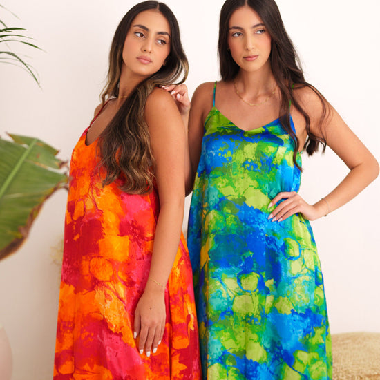 BYSARAD | FLOWY MAXI DRESS - GREEN