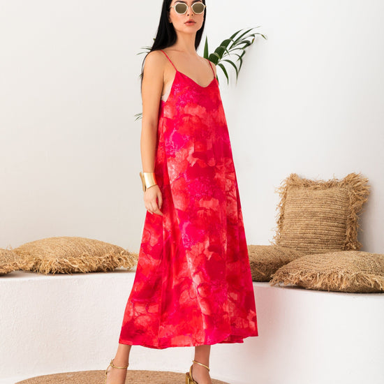 BYSARAD | FLOWY MAXI DRESS - PINK