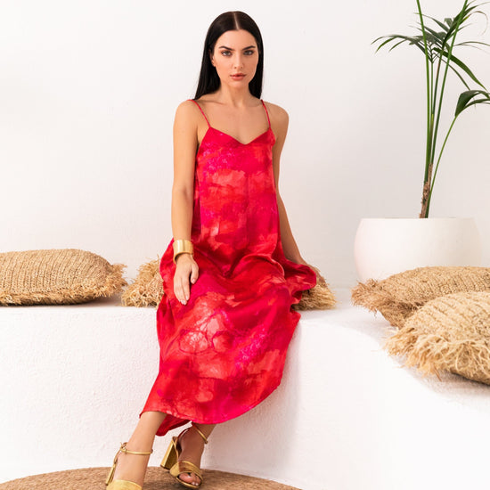 BYSARAD | FLOWY MAXI DRESS - PINK