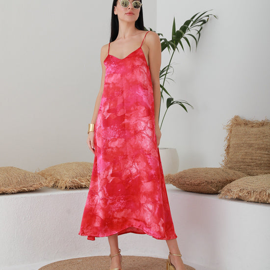 BYSARAD | FLOWY MAXI DRESS - PINK