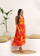 BYSARAD | FLOWY MAXI DRESS - RED