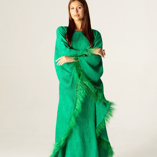 BYSARAD | GALA BUTTERFLY DRESS - EMERALD GREEN
