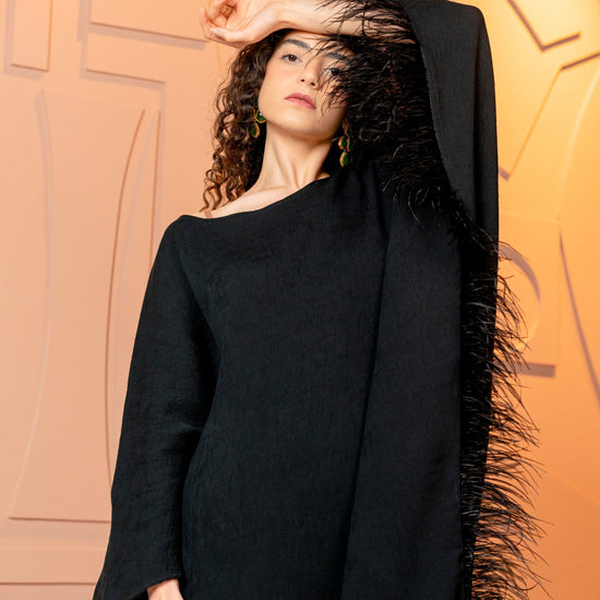 BYSARAD | GALA LONG SLEEVE DRESS - BLACK