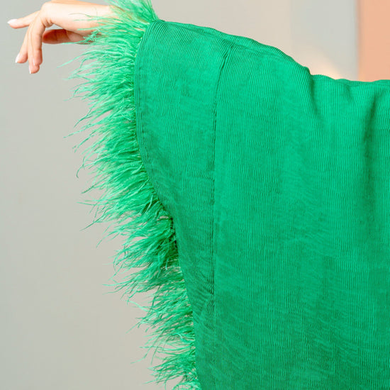 BYSARAD | GALA LONG SLEEVE DRESS - EMERALD GREEN