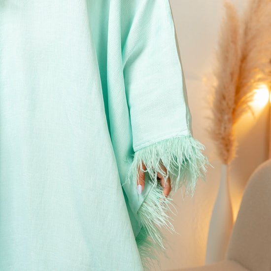 BYSARAD | GALA LONG SLEEVE DRESS - TURQUOISE