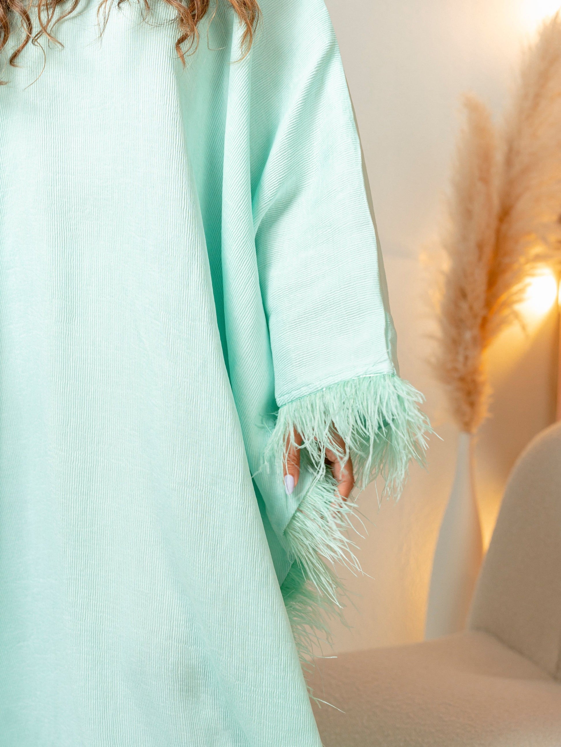 BYSARAD | GALA LONG SLEEVE DRESS - TURQUOISE