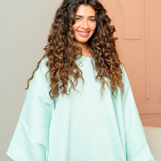 BYSARAD | GALA LONG SLEEVE DRESS - TURQUOISE