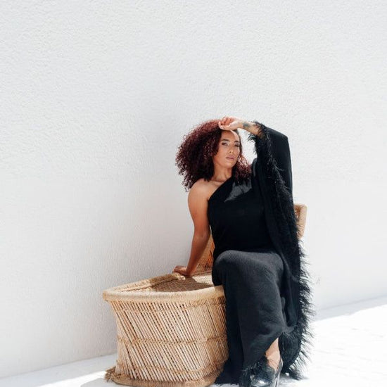 BYSARAD | GALA OFF SHOULDER DRESS - BLACK