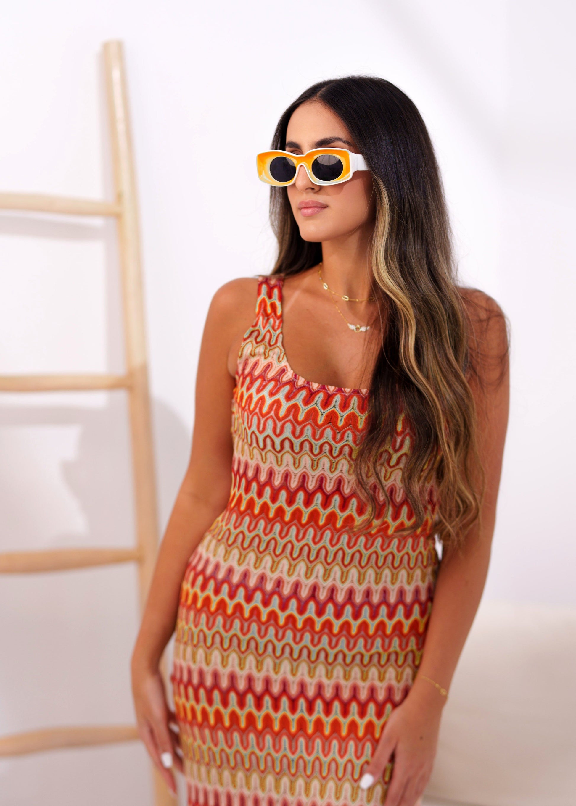 BYSARAD | ICONICA STRAIGHT HEM MAXI DRESS - FIRE