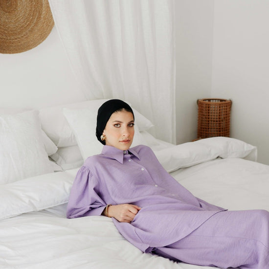 BYSARAD | JEDDAH PANTS & SHIRT CO-ORD - LILAC