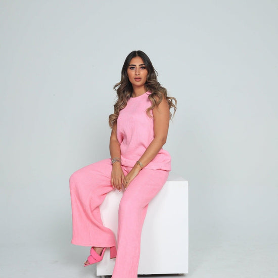BYSARAD | MARGARITA PANT & RELAXED TOP CO-ORD - BUBBLE GUM PINK