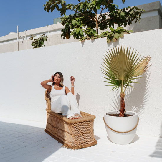 BYSARAD | MARGARITA PANTS & CROP TOP CO-ORD - REAL WHITE