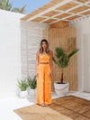 BYSARAD | MARGARITA PANTS & CROP TOP CO-ORD - TANGERINE ORANGE