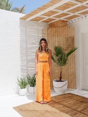 BYSARAD | MARGARITA PANTS & CROP TOP CO-ORD - TANGERINE ORANGE