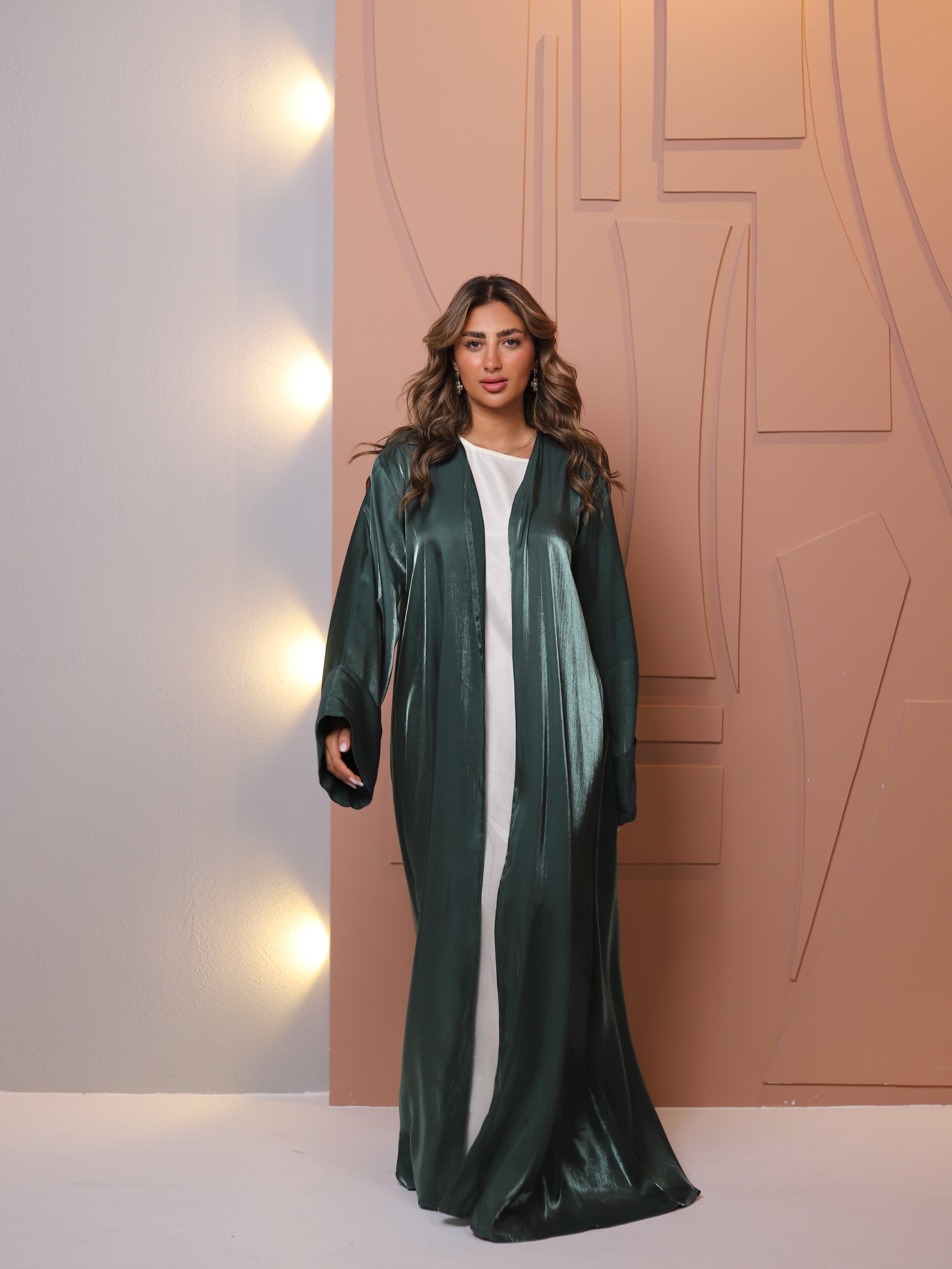 BYSARAD | THE AFRA ABAYA - DARK GREEN