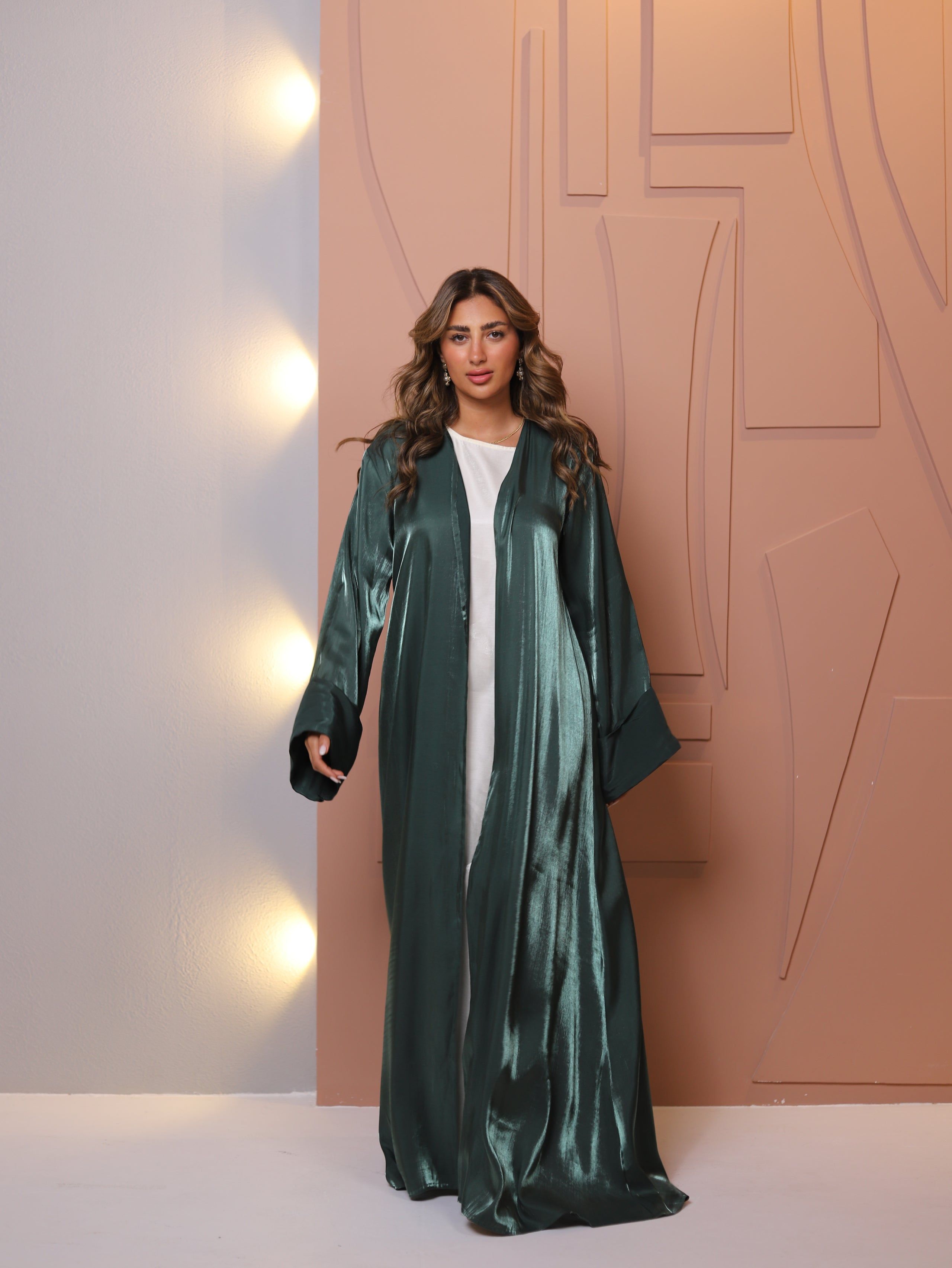 BYSARAD | THE AFRA ABAYA - DARK GREEN