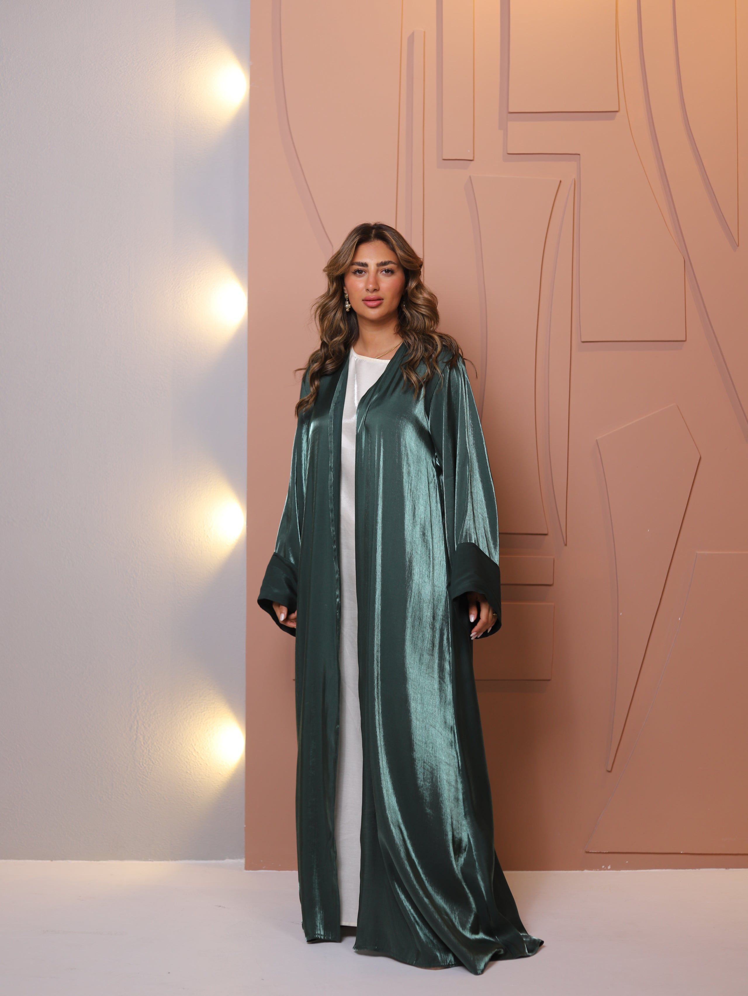 BYSARAD | THE AFRA ABAYA - DARK GREEN