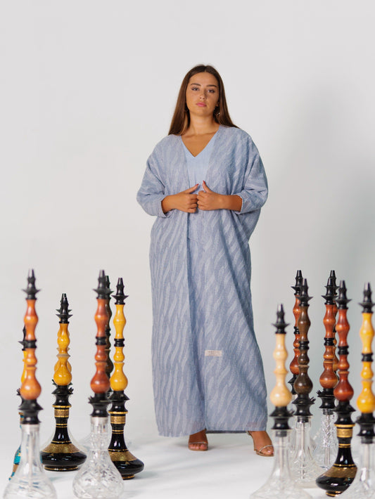 BYSARAD | THE ATHENA 3-PIECE ABAYA SET - BLUE