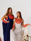 BYSARAD | THE CALYPSO 2-PIECE KAFTAN SET - NAVY & FUCHSIA