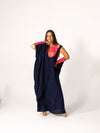 BYSARAD | THE CALYPSO 2-PIECE KAFTAN SET - NAVY & FUCHSIA
