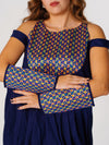 BYSARAD | THE CALYPSO 2-PIECE KAFTAN SET - NAVY & GOLD