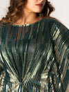 BYSARAD | THE CLIO KAFTAN DRESS - METALLIC GREEN
