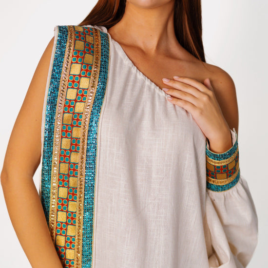 BYSARAD | THE GAIA KAFTAN DRESS - OFF WHITE