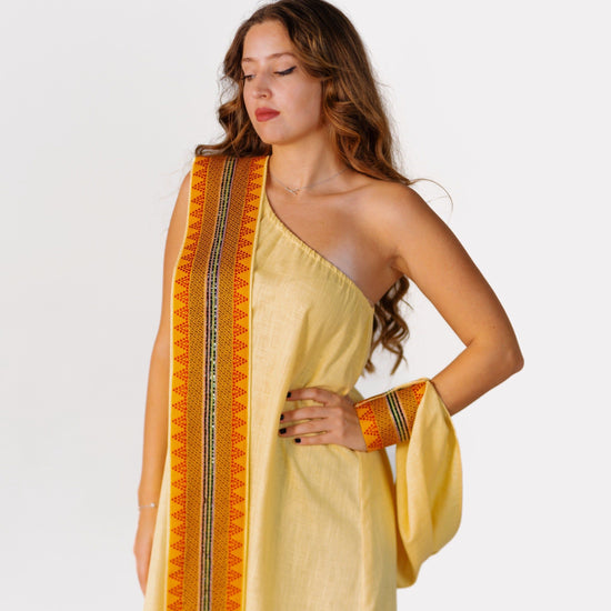 BYSARAD | THE GAIA KAFTAN DRESS - YELLOW