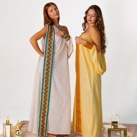 BYSARAD | THE GAIA KAFTAN DRESS - YELLOW
