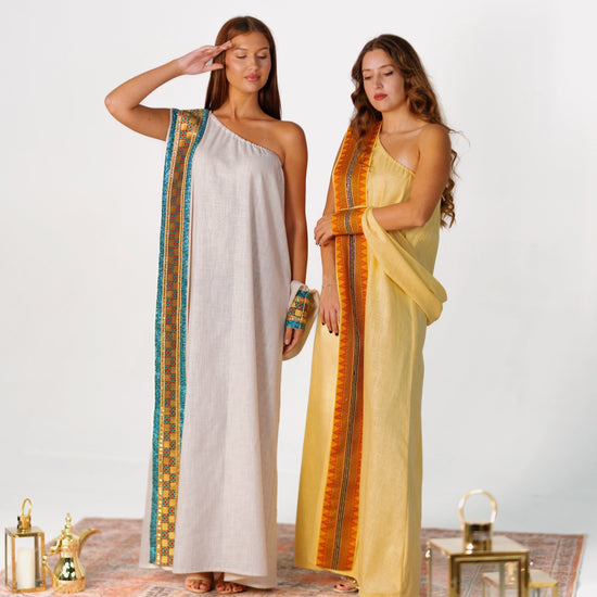 BYSARAD | THE GAIA KAFTAN DRESS - YELLOW