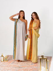 BYSARAD | THE GAIA KAFTAN DRESS - YELLOW