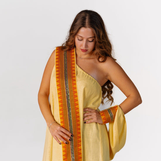 BYSARAD | THE GAIA KAFTAN DRESS - YELLOW