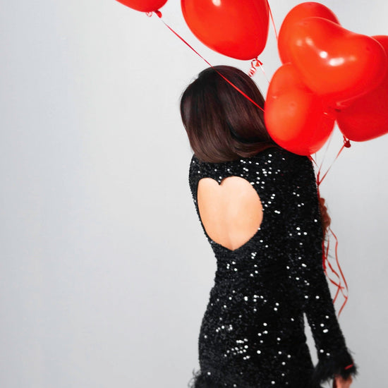 BYSARAD | THE LOVE CAPSULE - VELVET SEQUIN SHORT DRESS