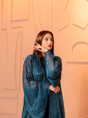 BYSARAD | THE MAHRA ABAYA - BLUE SHIMMER