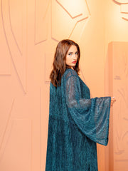 BYSARAD | THE MAHRA ABAYA - BLUE SHIMMER