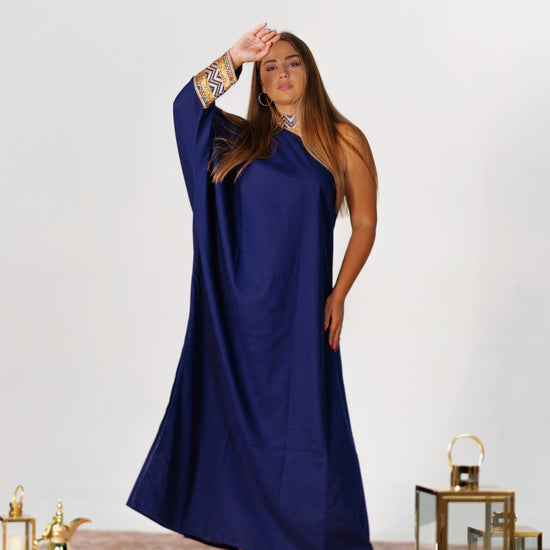 BYSARAD | THE MAIA KAFTAN DRESS - NAVY