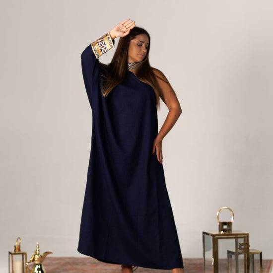 BYSARAD | THE MAIA KAFTAN DRESS - NAVY