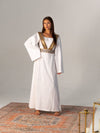 BYSARAD | THE SELENE 2-PIECE KAFTAN DRESS - OFF WHITE